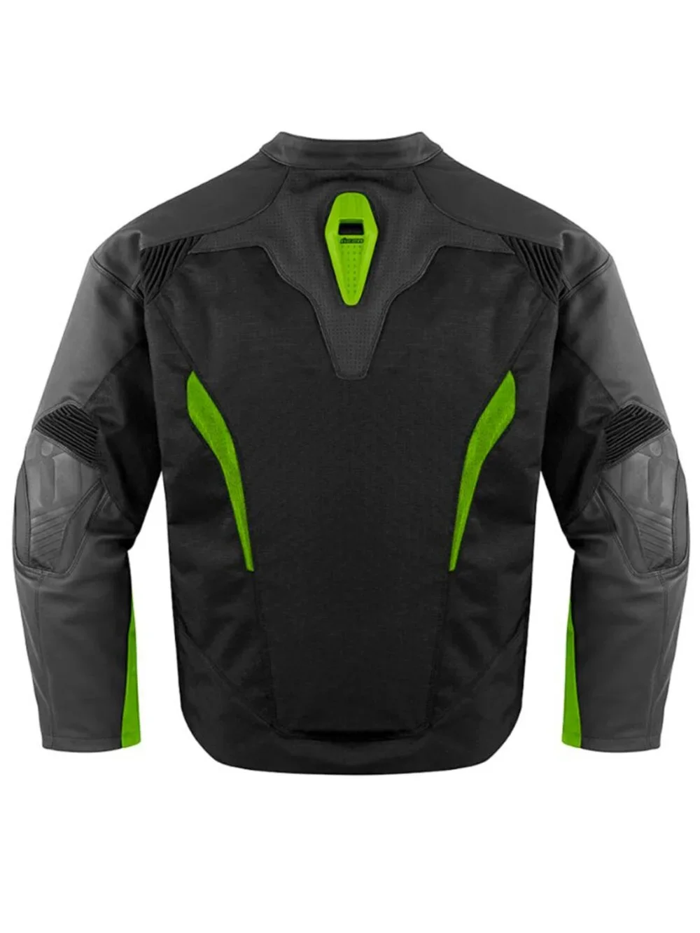 Icon Sanctuary D3O Leather Motorcycle Jacket Men's M Black Green Armor EUC